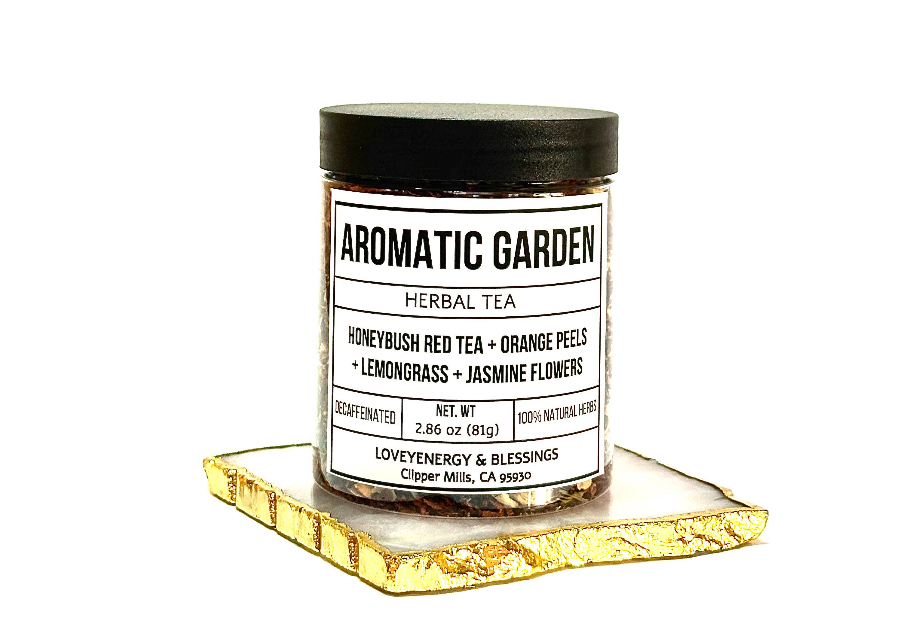 AROMATIC GARDEN Handcrafted Herbal Tea Blend: Plastic Jars