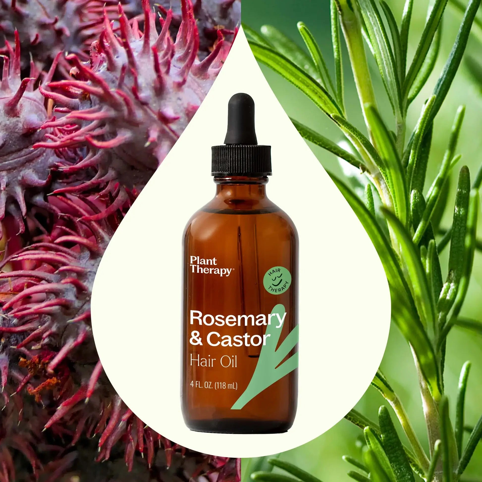 Rosemary & Castor Hair Oil 4 oz- Hair Growth & Scalp Health