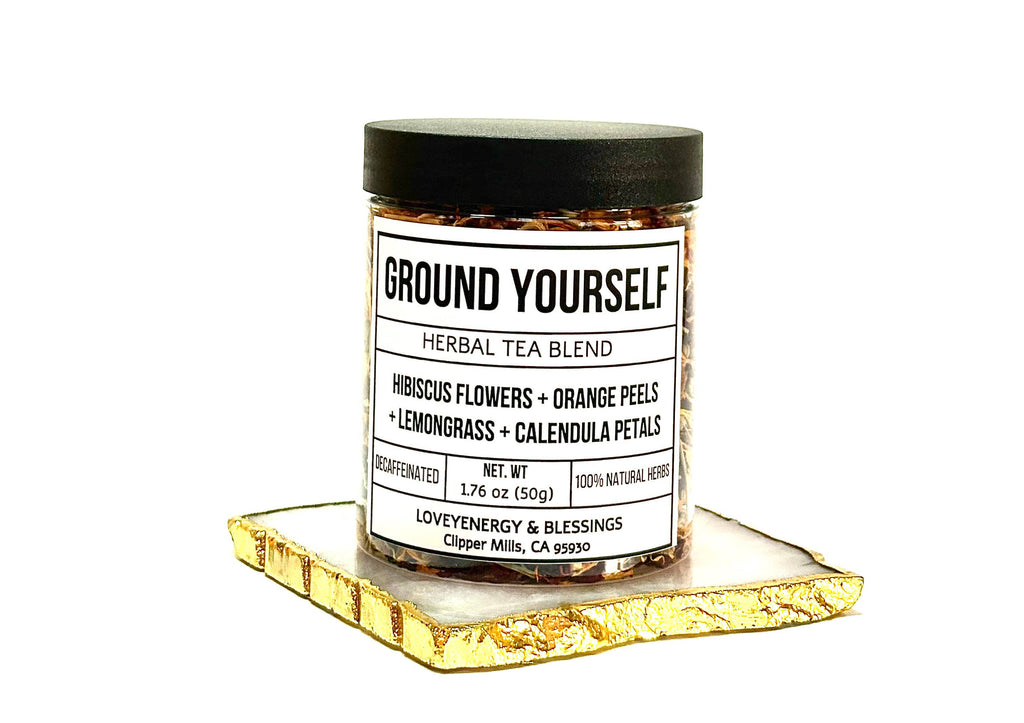 GROUND YOURSELF Handcrafted Herbal Tea Blend: Plastic Jars